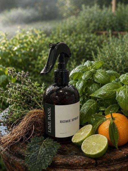 Ароматичний спрей для дому Bazhani "Lime Basil" (зелений цитрусово-трав'яний аромат), 275 мл 060626-06 фото