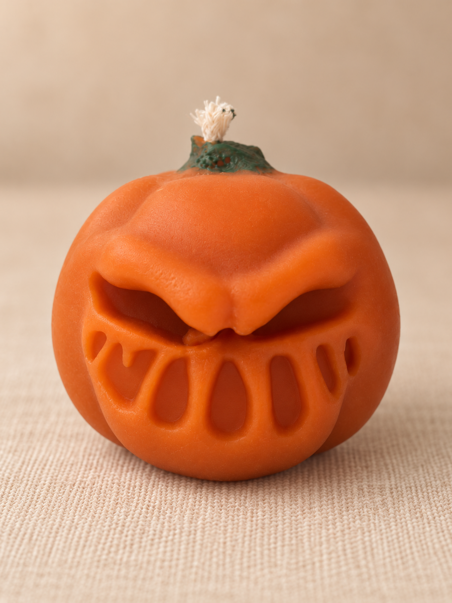 Подарунковий набір на Halloween Bazhani &laquo;Вогонь Відьми&raquo; &mdash; соєва свічка 200 мл та 2 свічки-гарбузи 070926-02 фото
