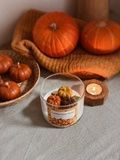 Ароматична свічка Bazhani "Pumpkin Field" (гарбузово-пряний аромат) 210 фото