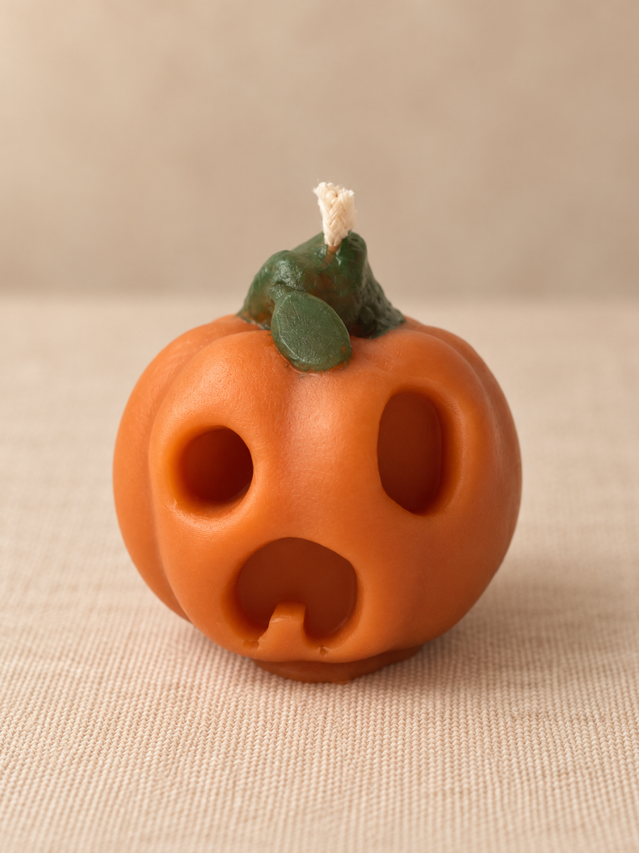 Подарунковий набір на Halloween Bazhani &laquo;Привид Гарбуза&raquo; &mdash; свічка 200 мл, спрей 100 мл та 3 свічки-гарбузи 080926-05 фото