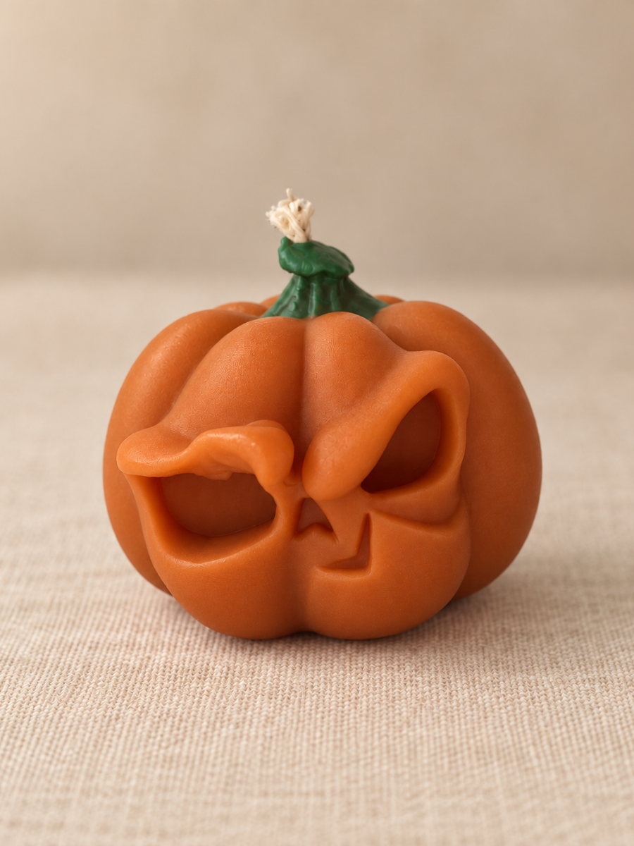 Подарунковий набір на Halloween Bazhani &laquo;Привид Гарбуза&raquo; &mdash; свічка 200 мл, спрей 100 мл та 3 свічки-гарбузи 080926-05 фото