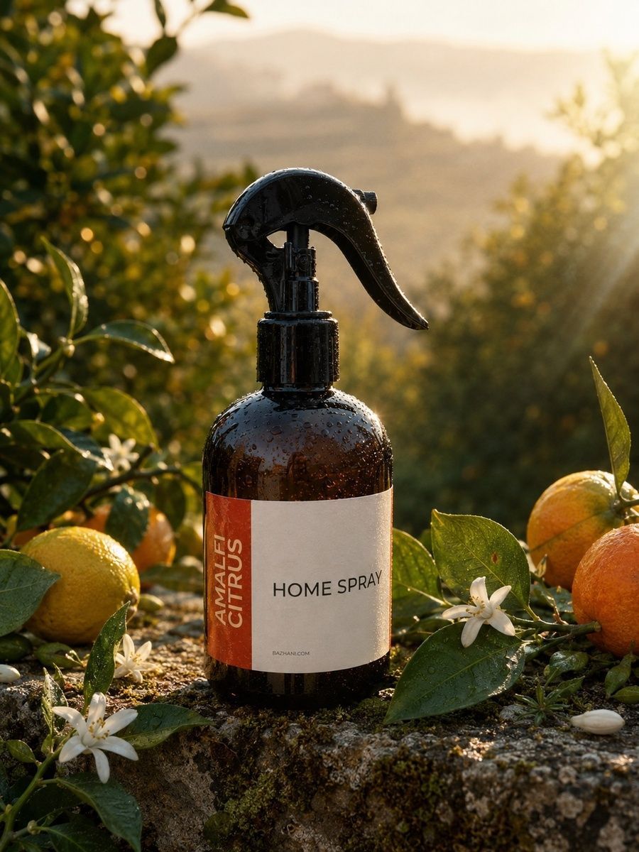 Ароматичний спрей для дому Bazhani "Amalfi Citrus" (свіжий середземноморський цитрусовий аромат), 100 мл 060626-01 фото