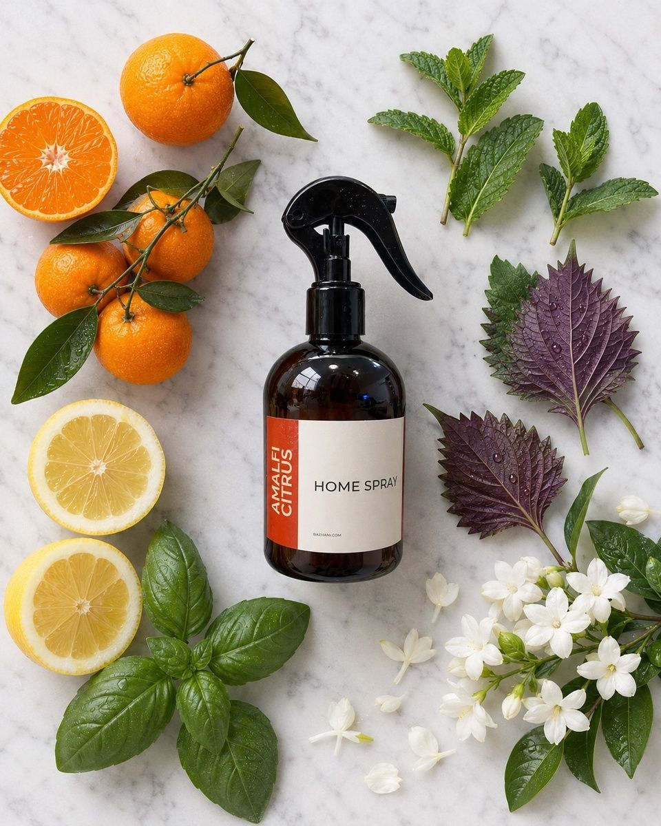 Ароматичний спрей для дому Bazhani "Amalfi Citrus" (свіжий середземноморський цитрусовий аромат), 100 мл 060626-01 фото