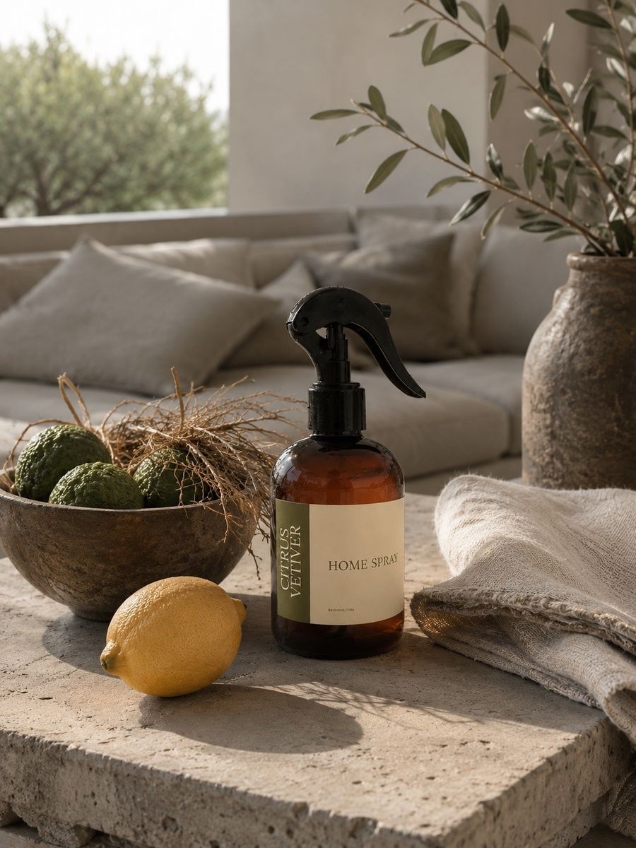 Ароматичний спрей для дому Bazhani "Citrus Vetiver" (чистий зелено-цитрусовий аромат), 275 мл 060626-02 фото