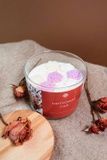 Велика соєва свічка з квітами Bazhani "Floral Garden" / Pure Clean (без аромату) 310124*01 фото
