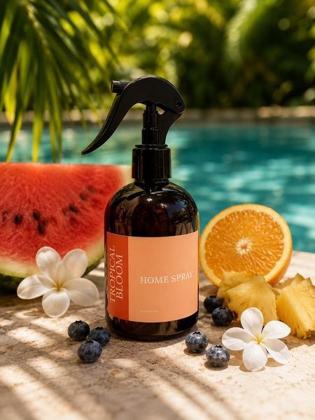 Ароматичний спрей для дому Bazhani "Tropical Bloom" (екзотичний фруктово-квітковий аромат), 275 мл 060626-05 фото