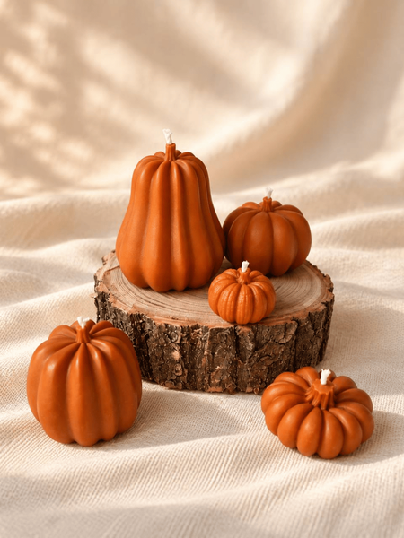 Набір свічок Bazhani "Pumpkin Five / П&rsquo;ять гарбузів" з натурального бджолиного воску, 5 шт 227 фото
